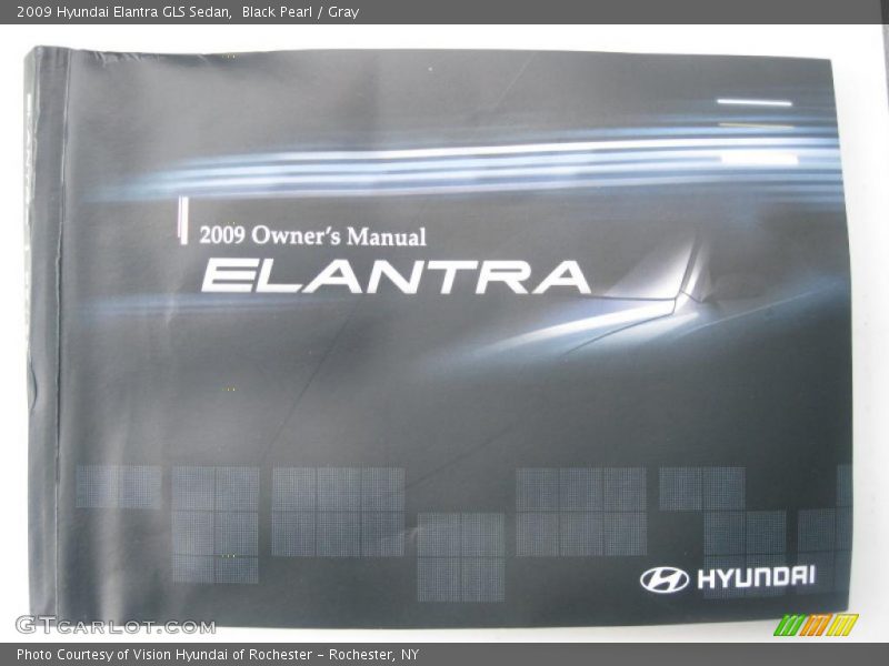 Black Pearl / Gray 2009 Hyundai Elantra GLS Sedan