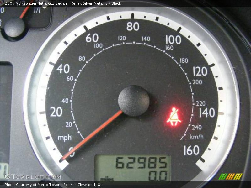 Reflex Silver Metallic / Black 2005 Volkswagen Jetta GLS Sedan