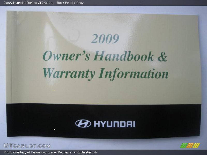 Black Pearl / Gray 2009 Hyundai Elantra GLS Sedan