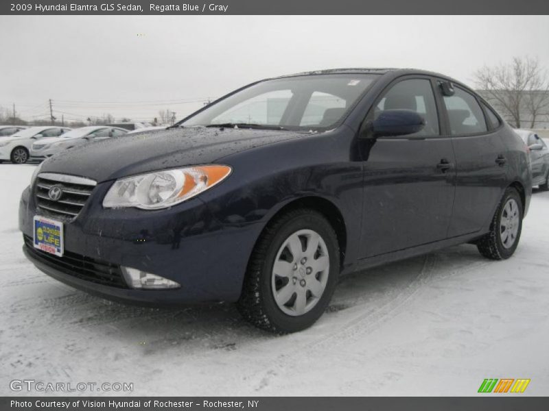 Regatta Blue / Gray 2009 Hyundai Elantra GLS Sedan