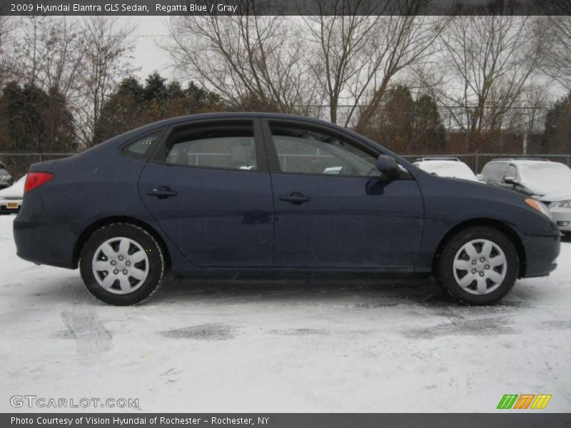 Regatta Blue / Gray 2009 Hyundai Elantra GLS Sedan