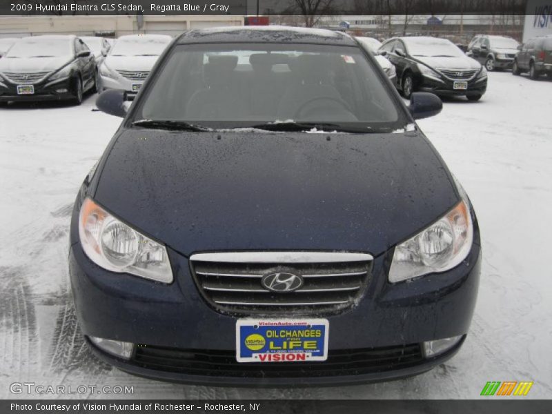Regatta Blue / Gray 2009 Hyundai Elantra GLS Sedan