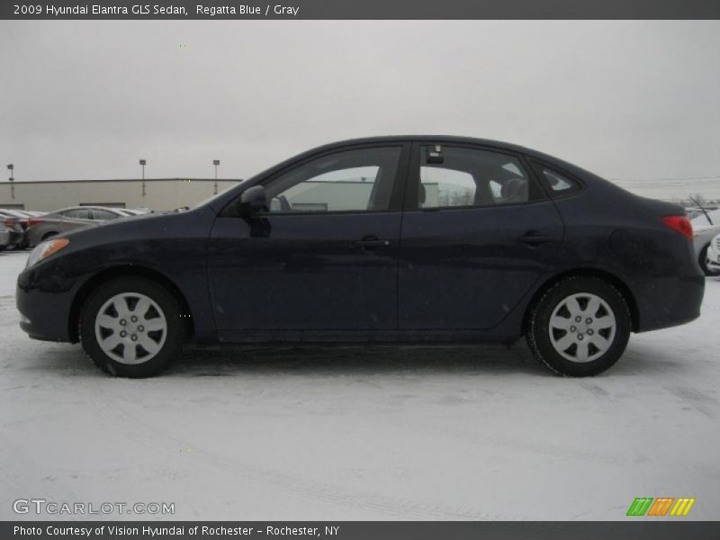 Regatta Blue / Gray 2009 Hyundai Elantra GLS Sedan