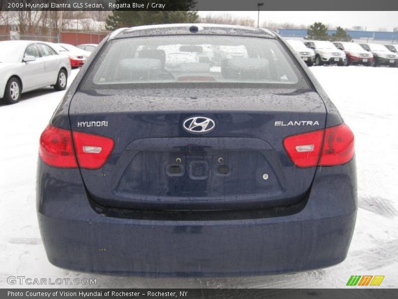 Regatta Blue / Gray 2009 Hyundai Elantra GLS Sedan
