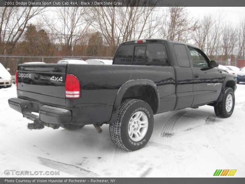 Black / Dark Slate Gray 2001 Dodge Dakota Sport Club Cab 4x4