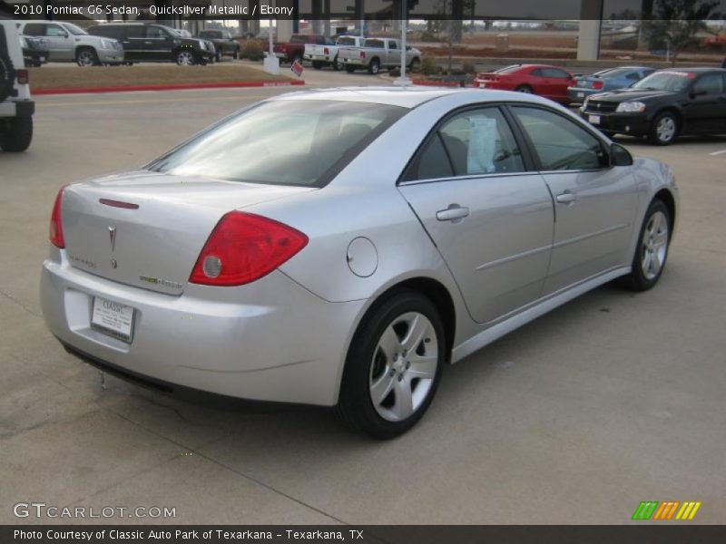 Quicksilver Metallic / Ebony 2010 Pontiac G6 Sedan