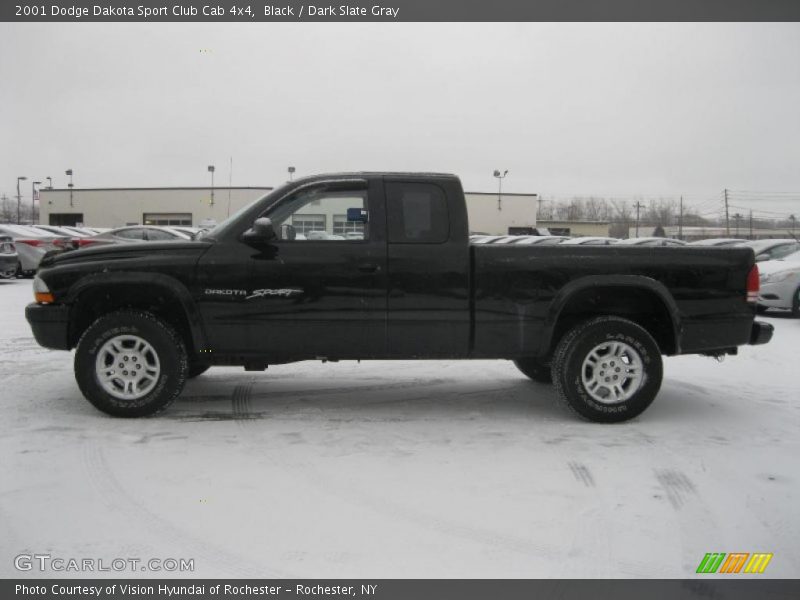 Black / Dark Slate Gray 2001 Dodge Dakota Sport Club Cab 4x4
