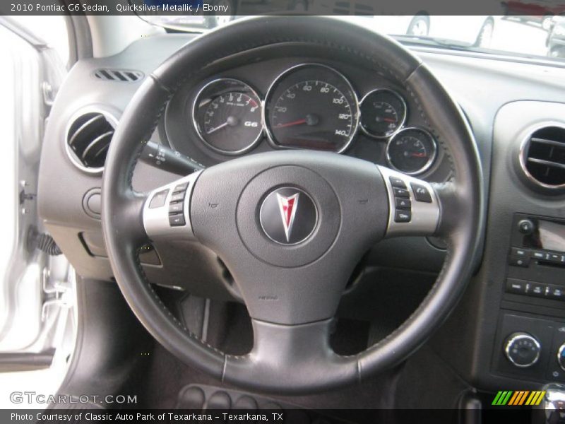 Quicksilver Metallic / Ebony 2010 Pontiac G6 Sedan