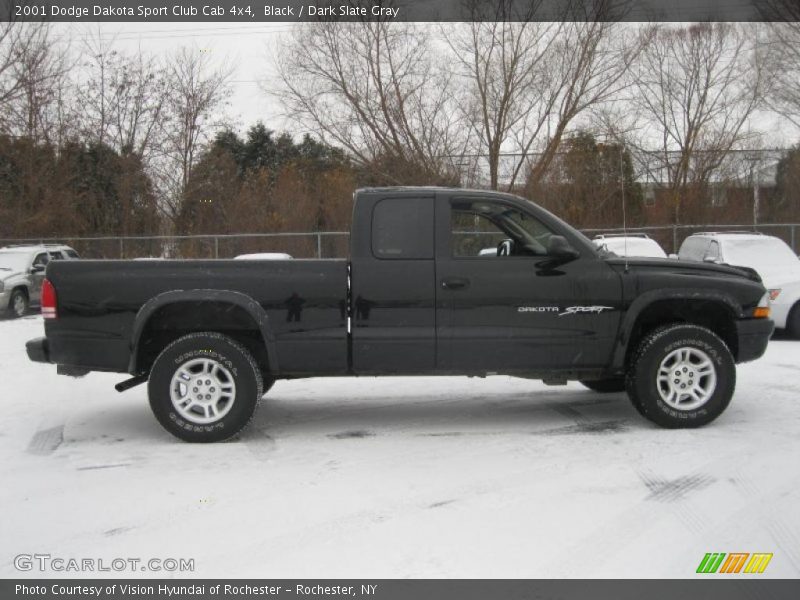 Black / Dark Slate Gray 2001 Dodge Dakota Sport Club Cab 4x4