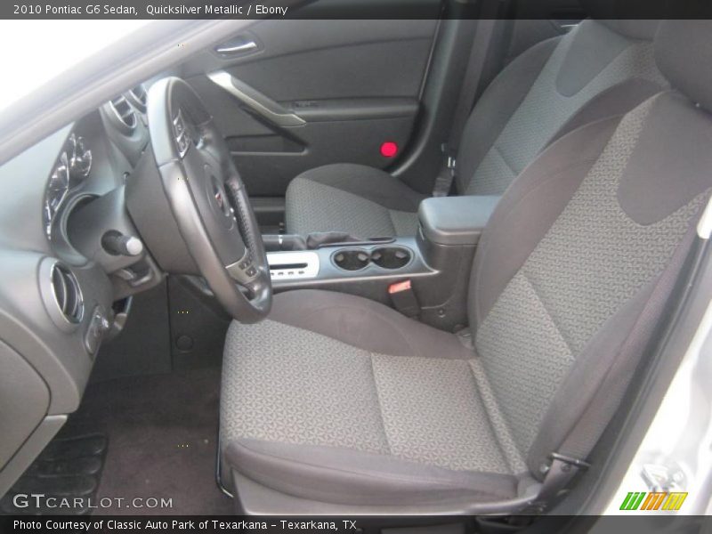 Quicksilver Metallic / Ebony 2010 Pontiac G6 Sedan
