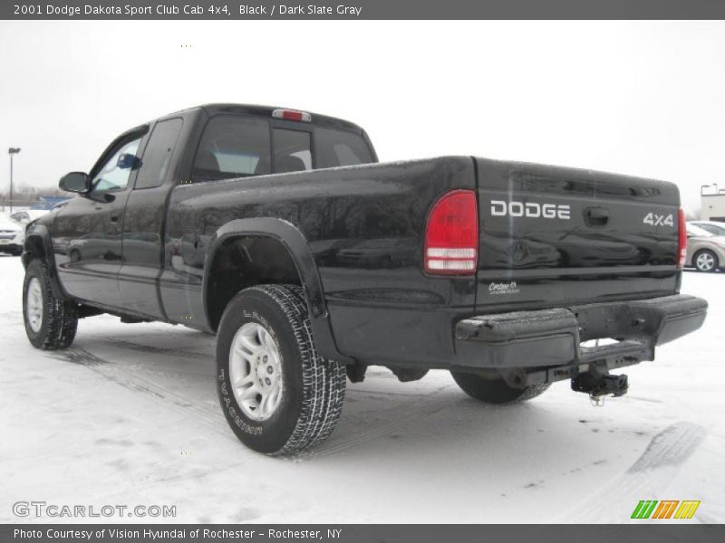 Black / Dark Slate Gray 2001 Dodge Dakota Sport Club Cab 4x4