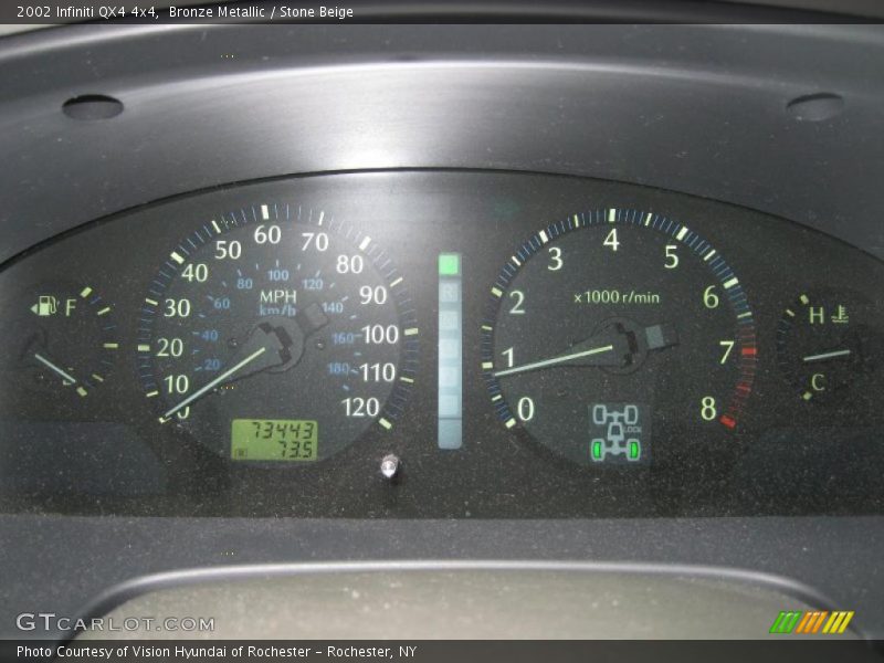 Bronze Metallic / Stone Beige 2002 Infiniti QX4 4x4