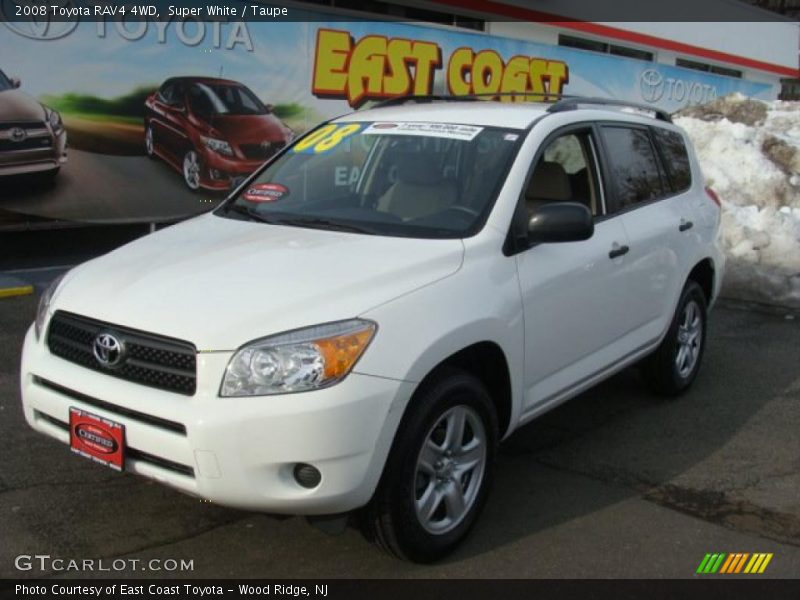 Super White / Taupe 2008 Toyota RAV4 4WD