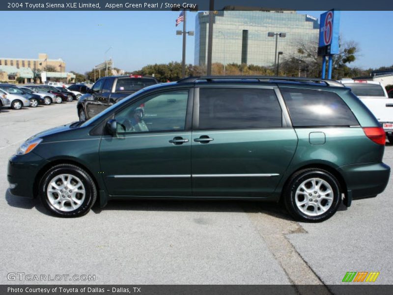 Aspen Green Pearl / Stone Gray 2004 Toyota Sienna XLE Limited
