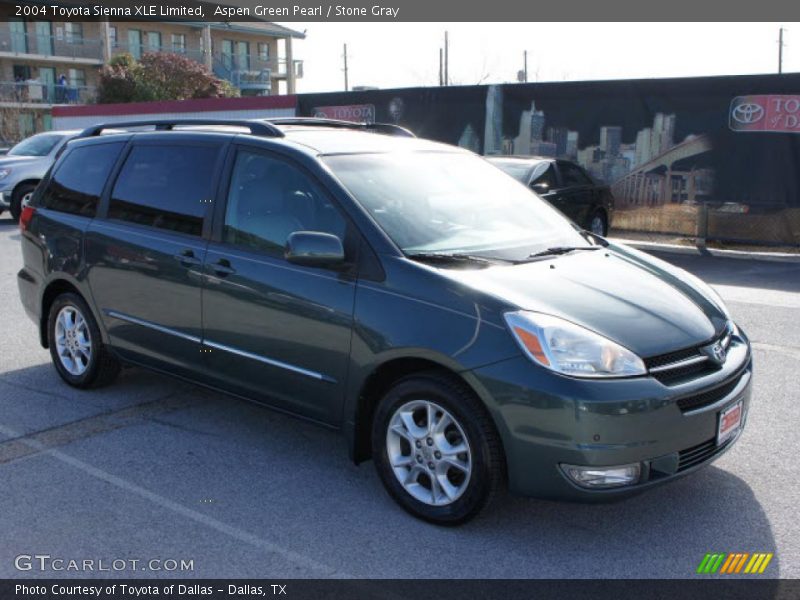Aspen Green Pearl / Stone Gray 2004 Toyota Sienna XLE Limited