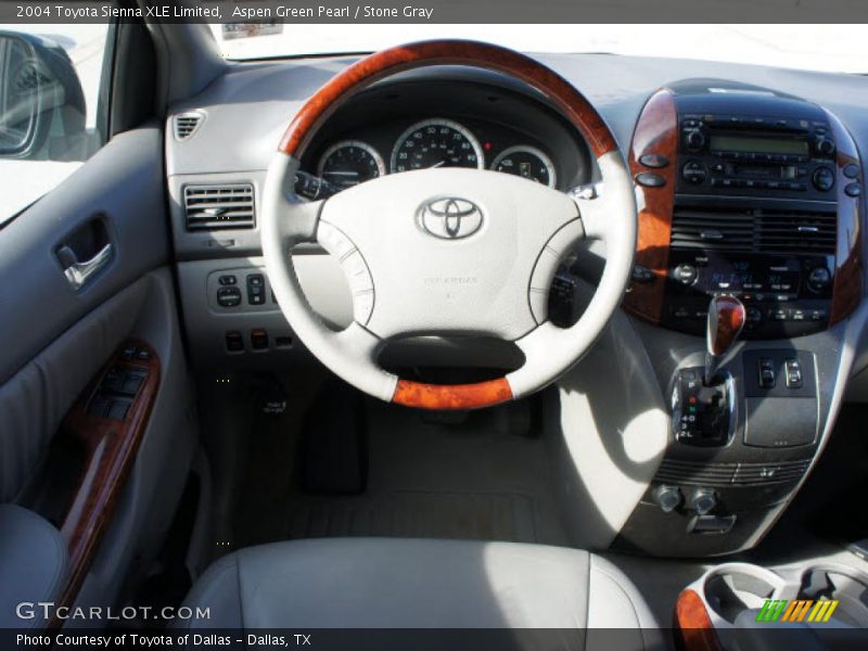Aspen Green Pearl / Stone Gray 2004 Toyota Sienna XLE Limited