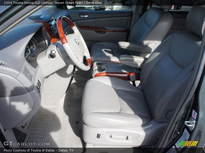 Aspen Green Pearl / Stone Gray 2004 Toyota Sienna XLE Limited