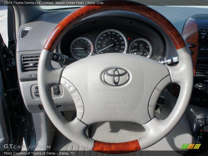 Aspen Green Pearl / Stone Gray 2004 Toyota Sienna XLE Limited