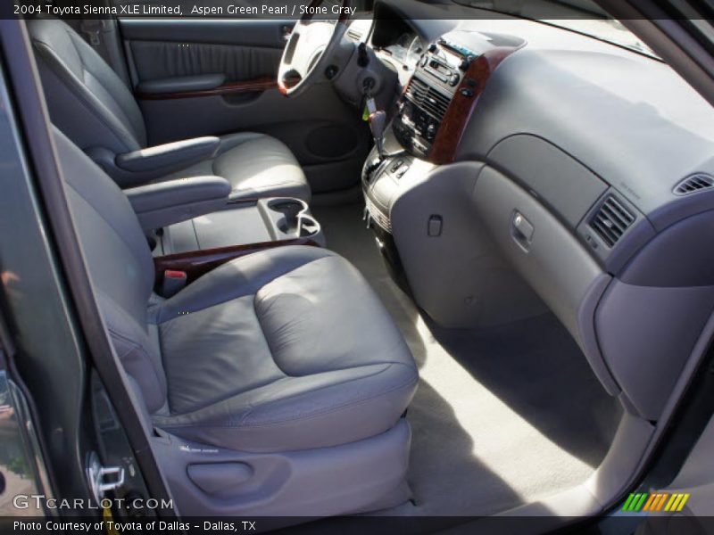 Aspen Green Pearl / Stone Gray 2004 Toyota Sienna XLE Limited