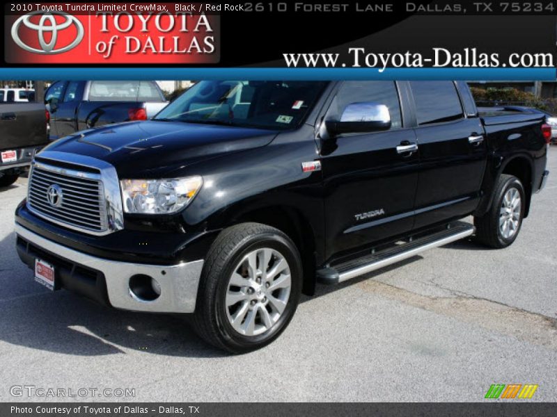 Black / Red Rock 2010 Toyota Tundra Limited CrewMax