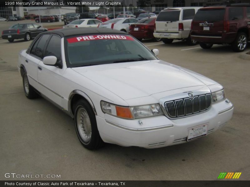 Vibrant White / Light Graphite 1998 Mercury Grand Marquis LS