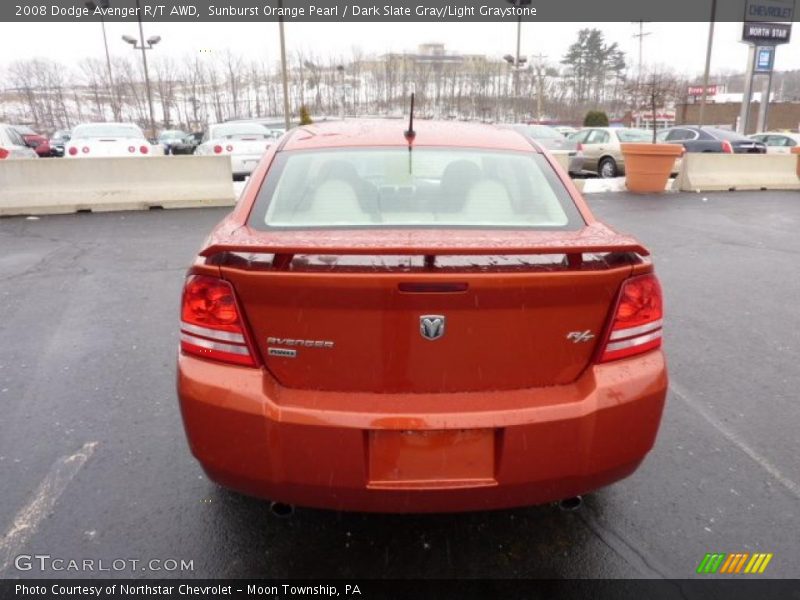 Sunburst Orange Pearl / Dark Slate Gray/Light Graystone 2008 Dodge Avenger R/T AWD