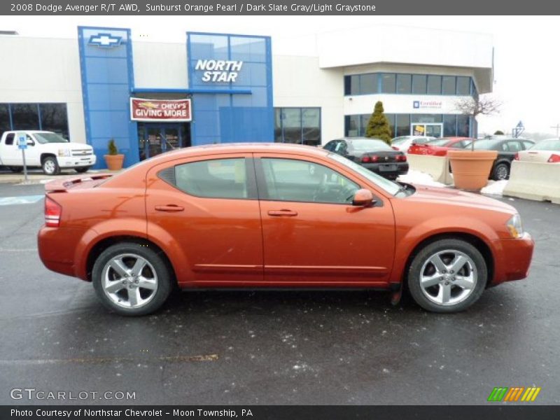 Sunburst Orange Pearl / Dark Slate Gray/Light Graystone 2008 Dodge Avenger R/T AWD