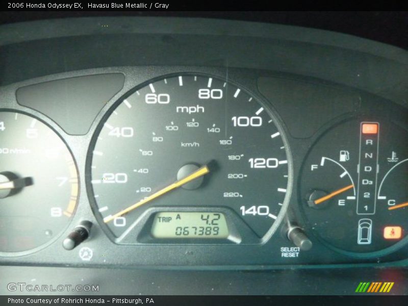 Havasu Blue Metallic / Gray 2006 Honda Odyssey EX