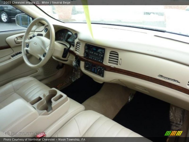 White / Neutral Beige 2003 Chevrolet Impala LS