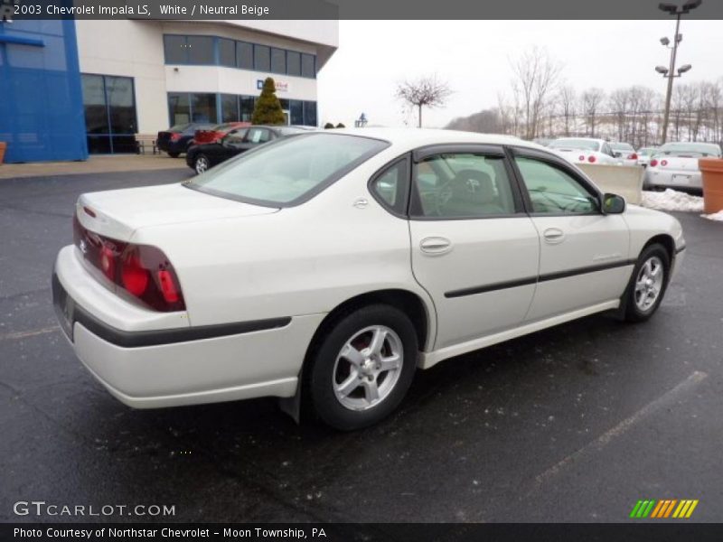 White / Neutral Beige 2003 Chevrolet Impala LS