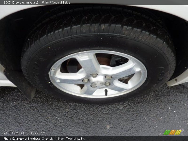 White / Neutral Beige 2003 Chevrolet Impala LS