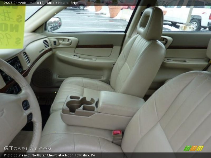 White / Neutral Beige 2003 Chevrolet Impala LS