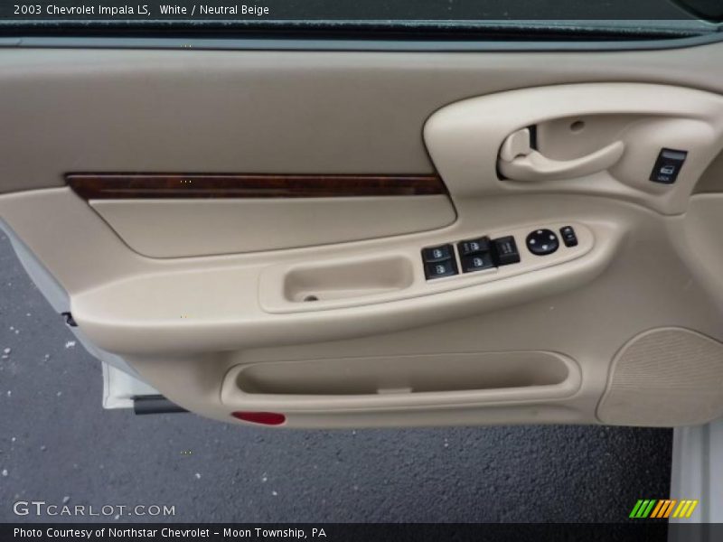 White / Neutral Beige 2003 Chevrolet Impala LS