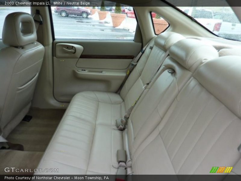 White / Neutral Beige 2003 Chevrolet Impala LS