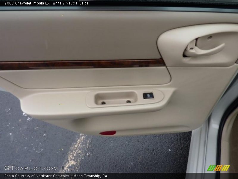 White / Neutral Beige 2003 Chevrolet Impala LS