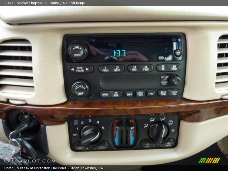 White / Neutral Beige 2003 Chevrolet Impala LS