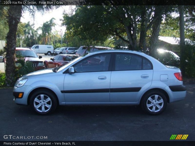Polar Blue / Gray 2009 Kia Rio LX Sedan