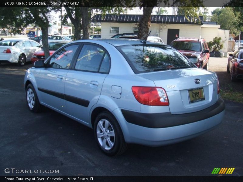 Polar Blue / Gray 2009 Kia Rio LX Sedan