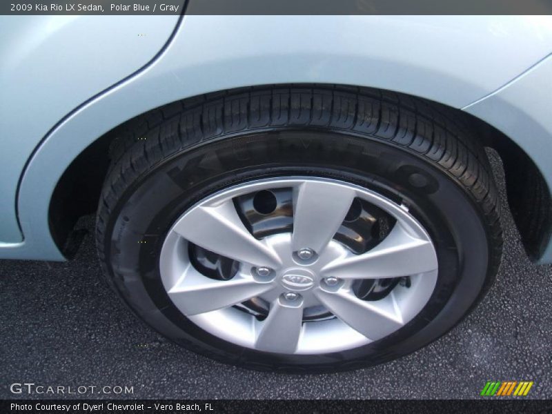 Polar Blue / Gray 2009 Kia Rio LX Sedan