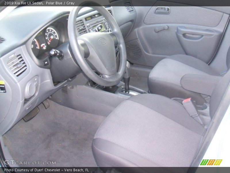 Polar Blue / Gray 2009 Kia Rio LX Sedan