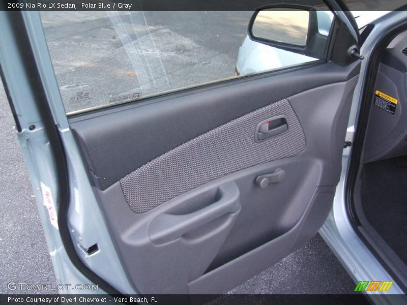 Polar Blue / Gray 2009 Kia Rio LX Sedan