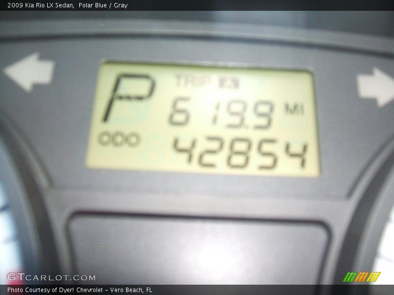 Polar Blue / Gray 2009 Kia Rio LX Sedan