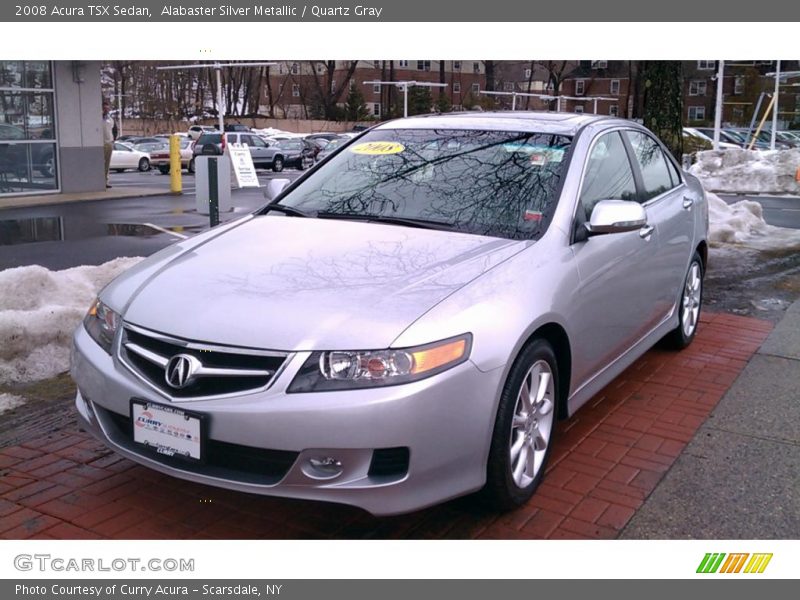 Alabaster Silver Metallic / Quartz Gray 2008 Acura TSX Sedan
