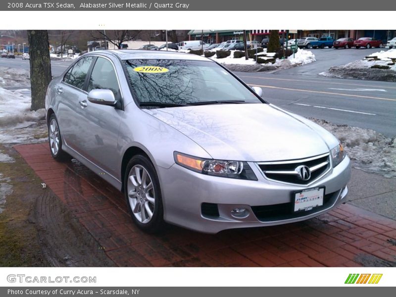 Alabaster Silver Metallic / Quartz Gray 2008 Acura TSX Sedan