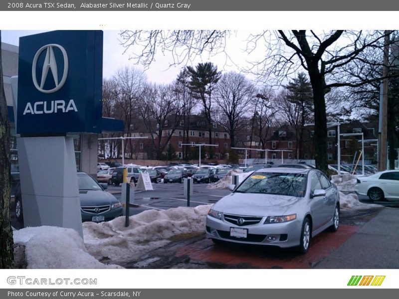 Alabaster Silver Metallic / Quartz Gray 2008 Acura TSX Sedan