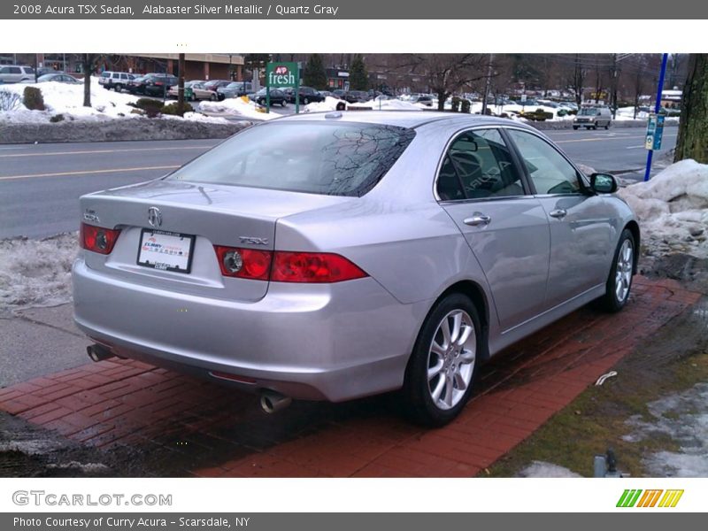 Alabaster Silver Metallic / Quartz Gray 2008 Acura TSX Sedan