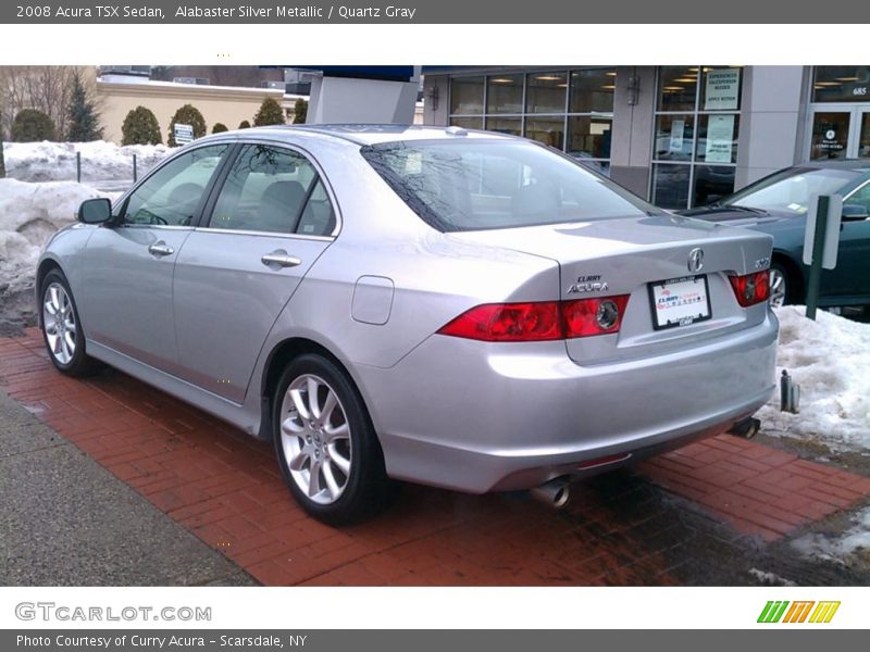 Alabaster Silver Metallic / Quartz Gray 2008 Acura TSX Sedan