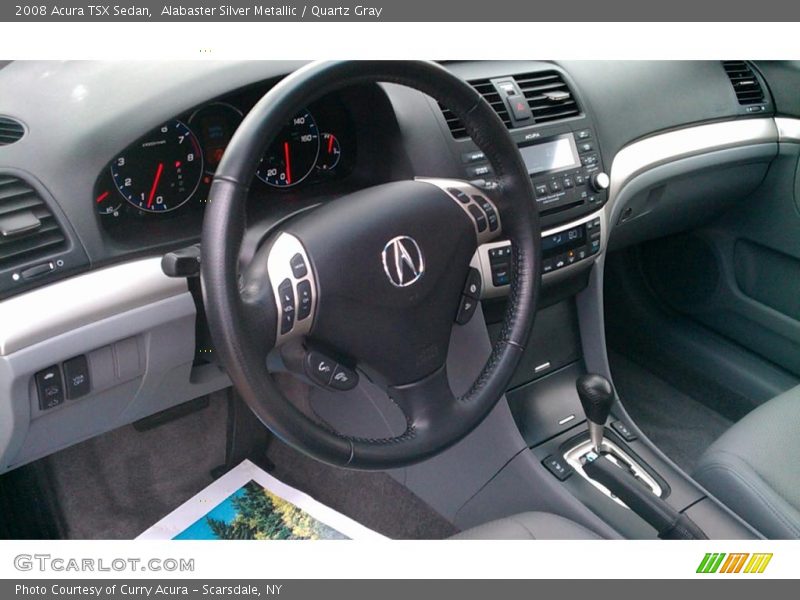 Alabaster Silver Metallic / Quartz Gray 2008 Acura TSX Sedan