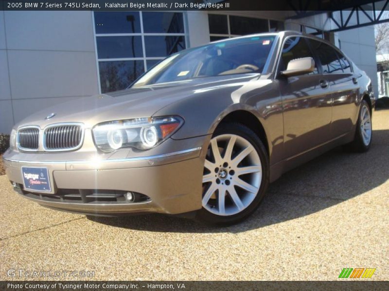 Kalahari Beige Metallic / Dark Beige/Beige III 2005 BMW 7 Series 745Li Sedan