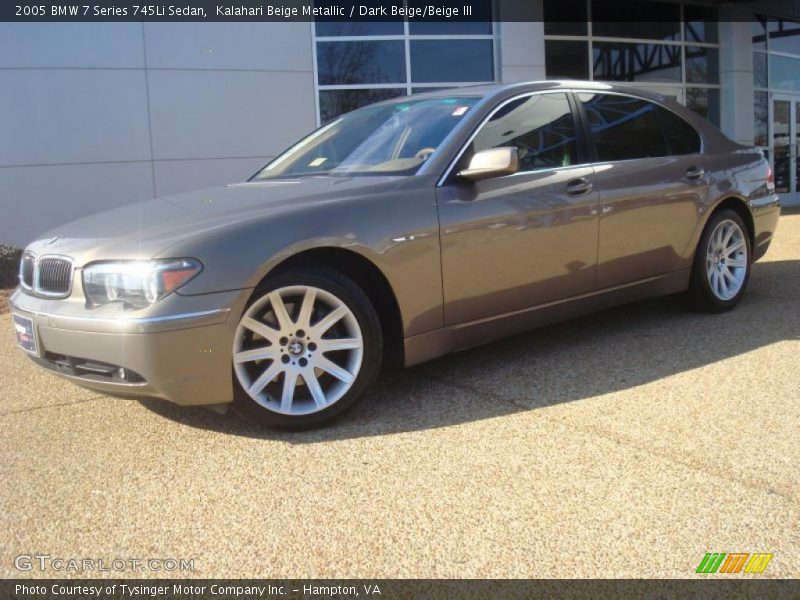 Kalahari Beige Metallic / Dark Beige/Beige III 2005 BMW 7 Series 745Li Sedan